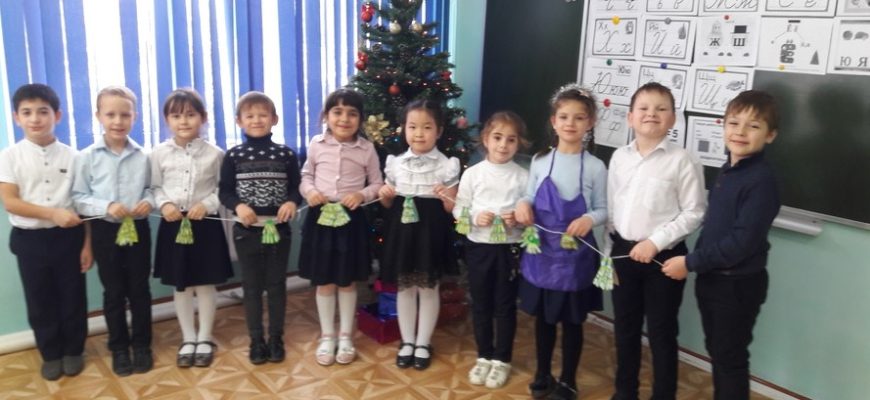 Новогодняя гирлянда Побединская СОШ