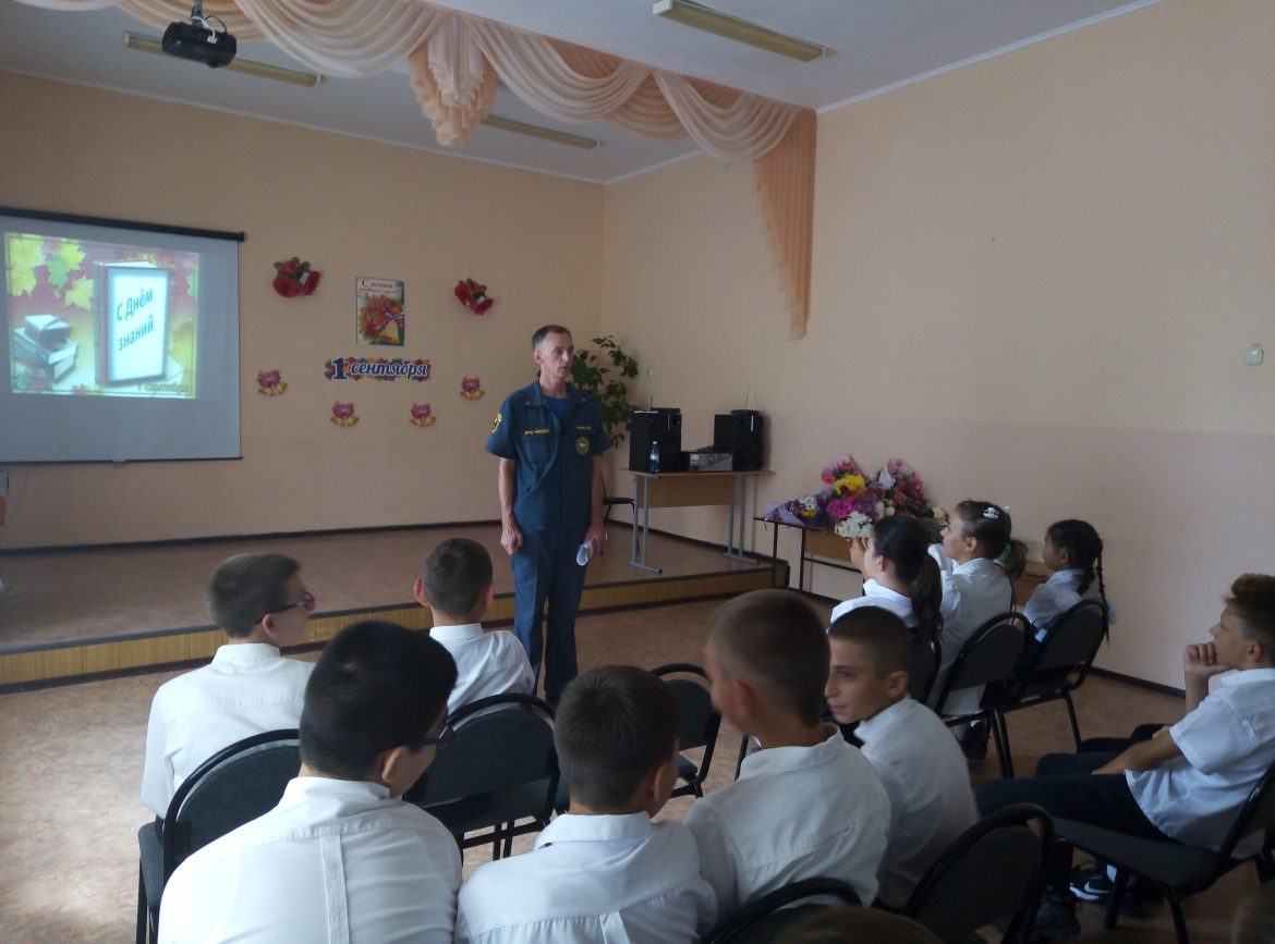 Уроки пожарной безопасности в Лагутнинской школе
