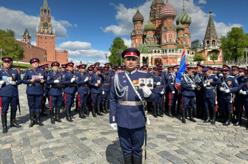 В столице донского казачества встретили парадный расчет Всевеликого войска Донского