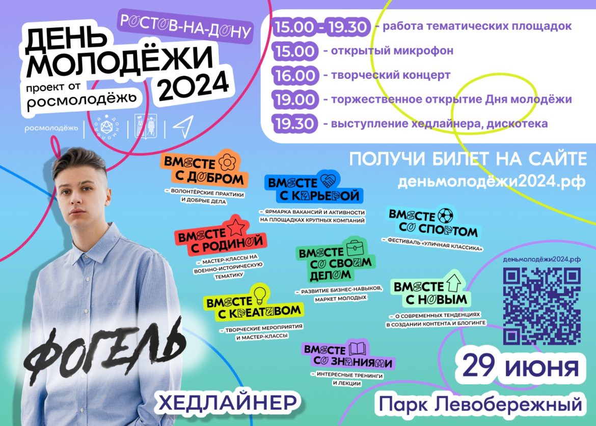 День молодежи — 2024 в Ростове пройдет в «Левобережном»