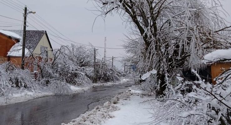 снег