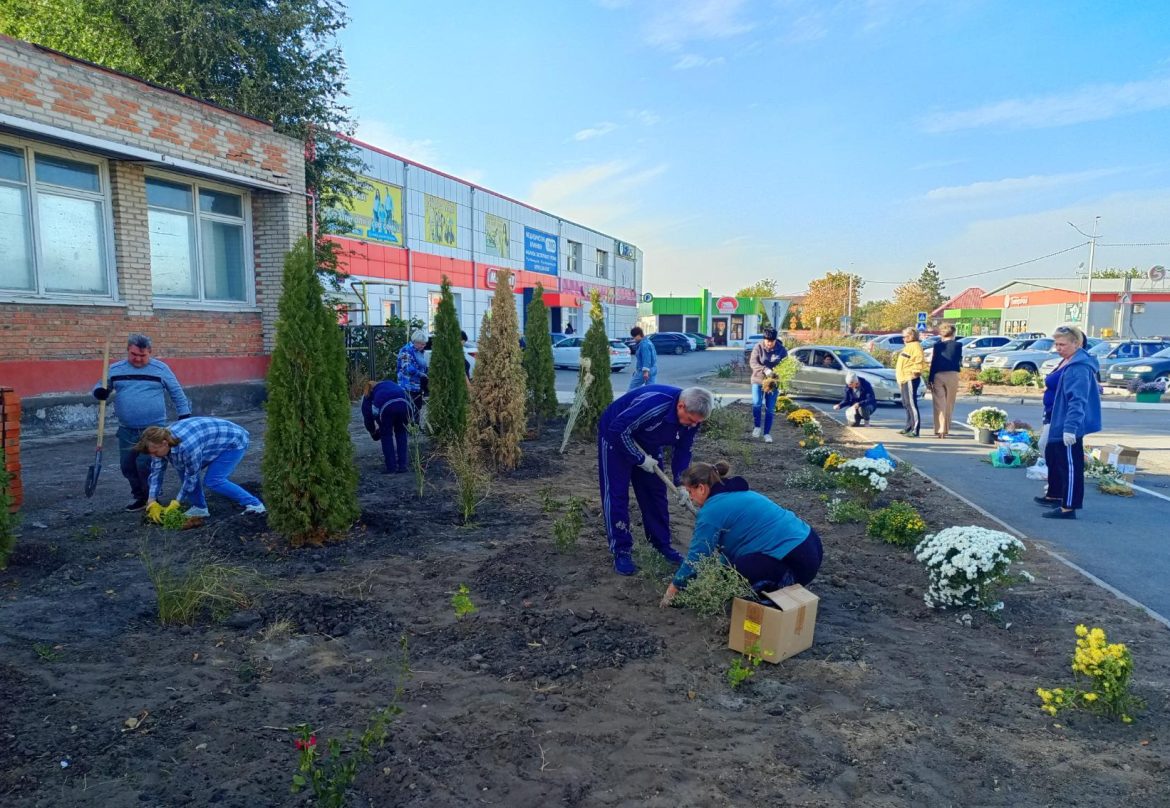В Романовской появились новые клумбы
